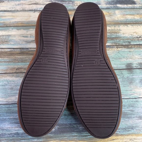 Josef Seibel Womens Size 6-6.5M Ballet Flat Shoe Brown Leather Studded Cap Toe - Picture 7 of 13